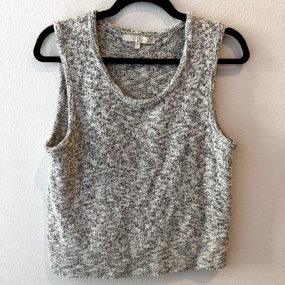 7 for All Mankind Women’s Sleeveless Marled Scoop Neck Sweater Tank Top S